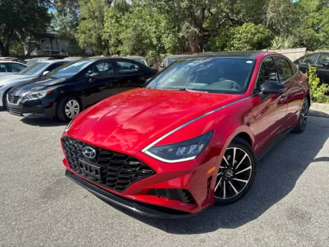 Black 2020 Hyundai Sonata SEL Plus for sale in Seffner, FL
