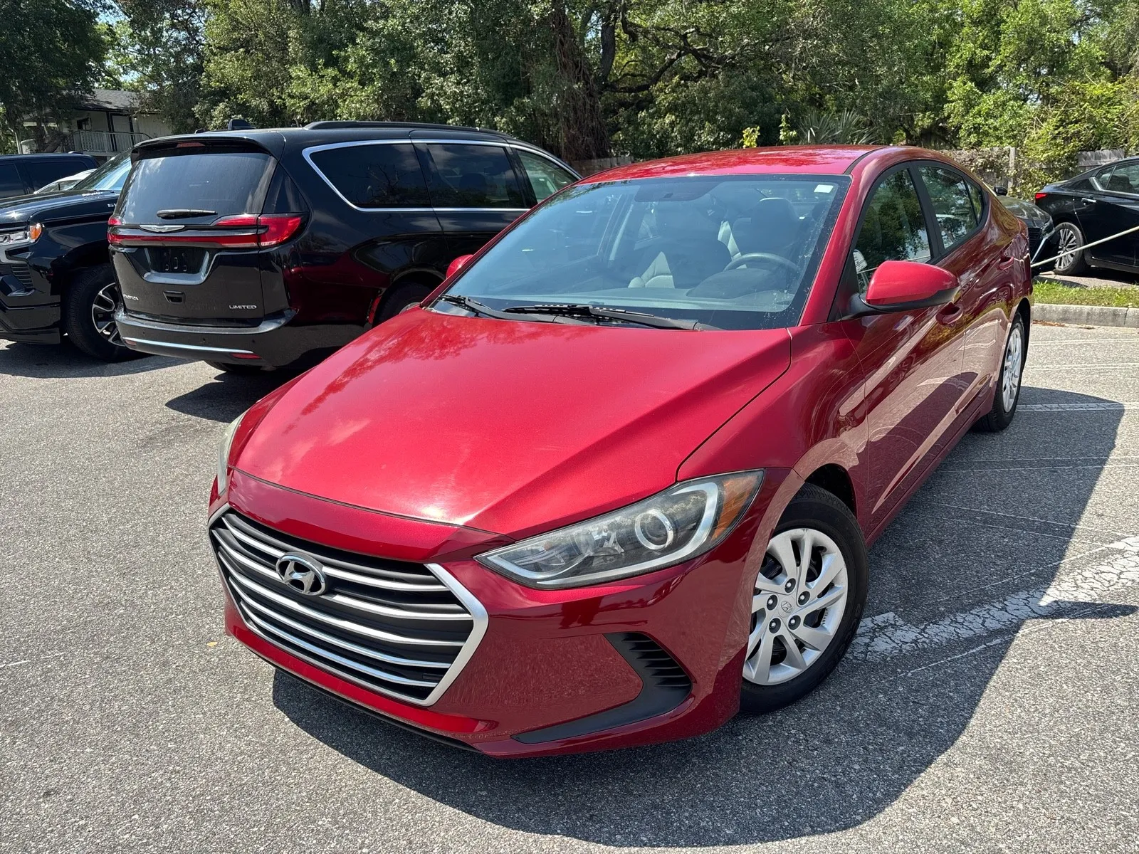 Red 2017 Hyundai Elantra SE for sale in Seffner, FL