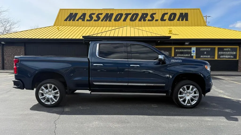 Blue 2022 Chevrolet Silverado 1500 Crew Cab High Country Pickup 4D 6 1/2 ft for sale in Boise, ID