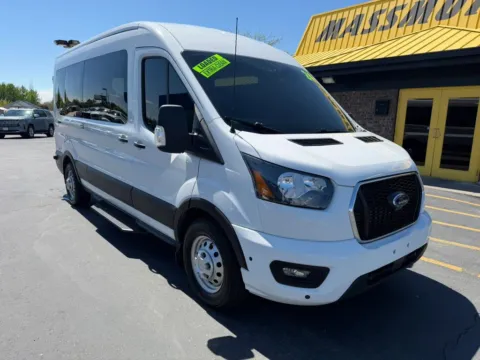 Photos of 2024 Ford Transit 350 Passenger Van XLT w/Medium Roof Van 3D for sale in Boise, ID at MASS Motors Fairview Used Car Dealership