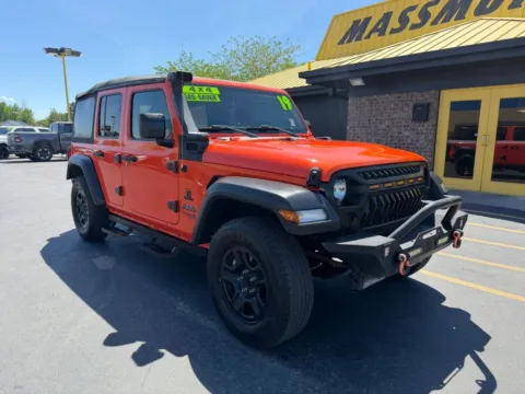 Photos of 2019 Jeep Wrangler Unlimited Sport SUV 4D for sale in Boise, ID at MASS Motors Fairview Used Car Dealership