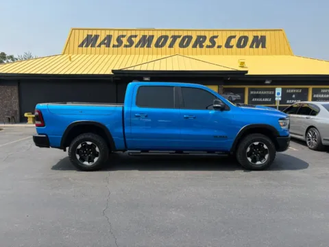 Blue 2022 Ram 1500 Crew Cab Rebel Pickup 4D 5 1/2 ft for sale in Boise, ID