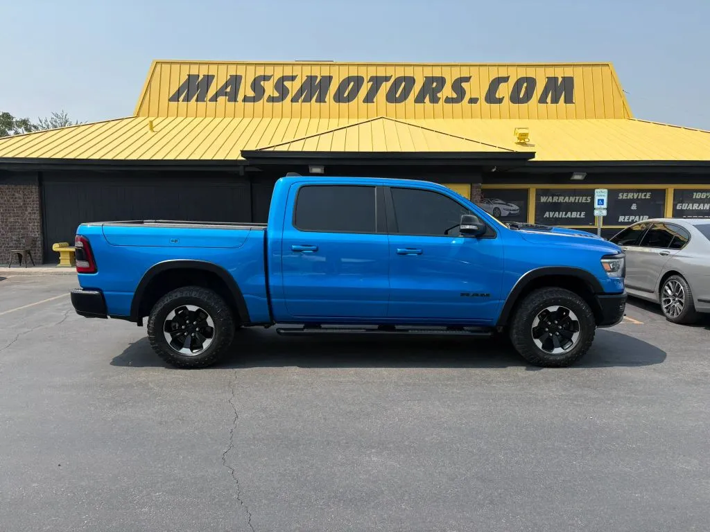 Blue 2022 Ram 1500 Crew Cab Rebel Pickup 4D 5 1/2 ft for sale in Boise, ID