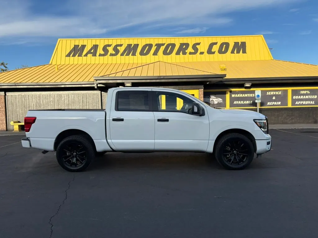 White 2023 Nissan Titan Crew Cab SV Pickup 4D 5 1/2 ft for sale in Boise, ID