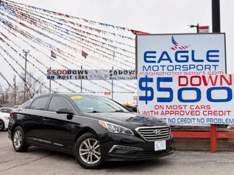 Black 2015 HYUNDAI SONATA SE for sale in Lake Station, IN