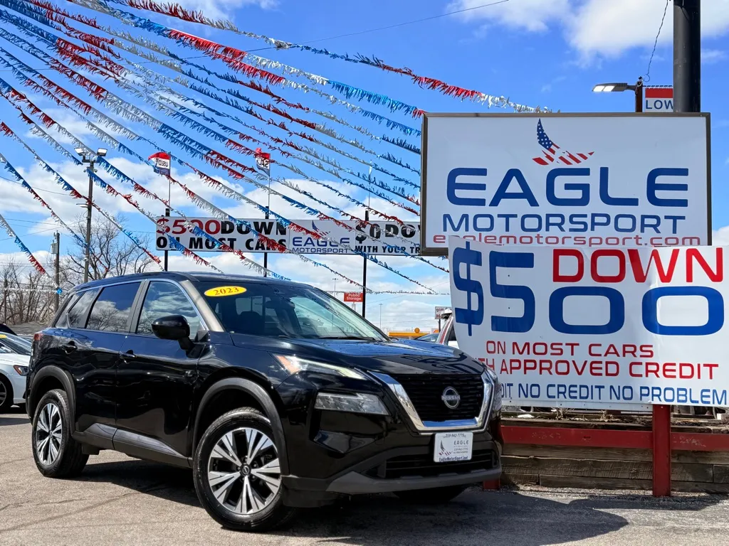 Black 2023 NISSAN ROGUE SV for sale in Lake Station, IN