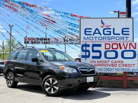 Black 2016 SUBARU FORESTER 2.5I for sale in Lake Station, IN