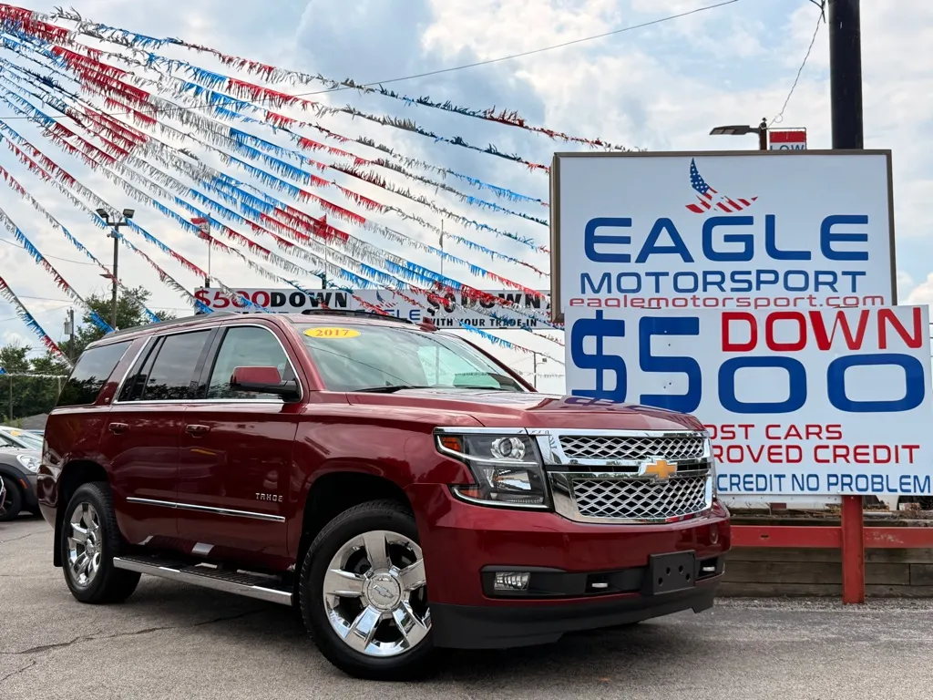 Red 2017 CHEVROLET TAHOE 1500 LT for sale in Lake Station, IN