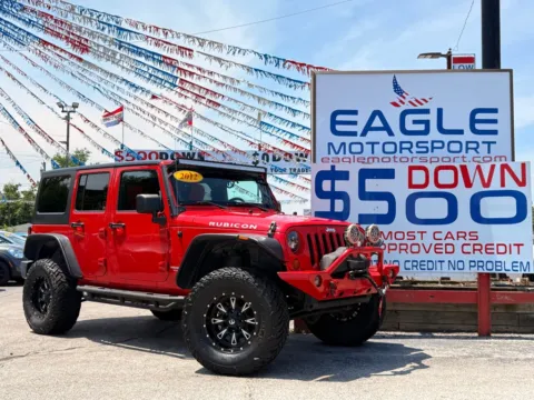 Red 2012 JEEP WRANGLER UNLIMI RUBICON for sale in Lake Station, IN