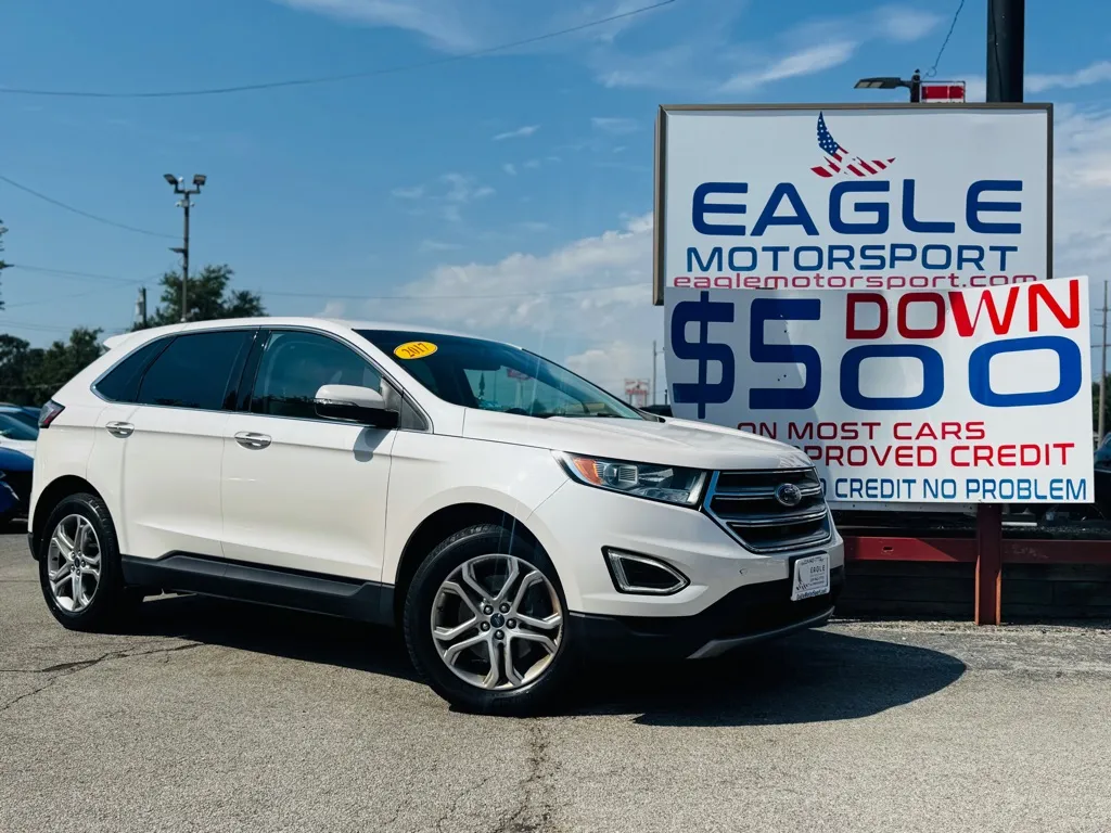 White 2017 FORD EDGE TITANIUM for sale in Lake Station, IN