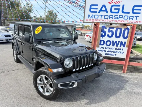 Another view of 2018 JEEP WRANGLER UNLIMI SAHARA for sale in Lake Station, IN at Northwest Indiana Auto Outlet