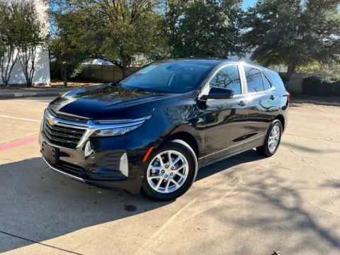 Black 2022 CHEVROLET EQUINOX LT for sale in Fort Worth, TX