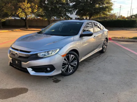 Silver 2017 HONDA CIVIC EX-T for sale in Fort Worth, TX