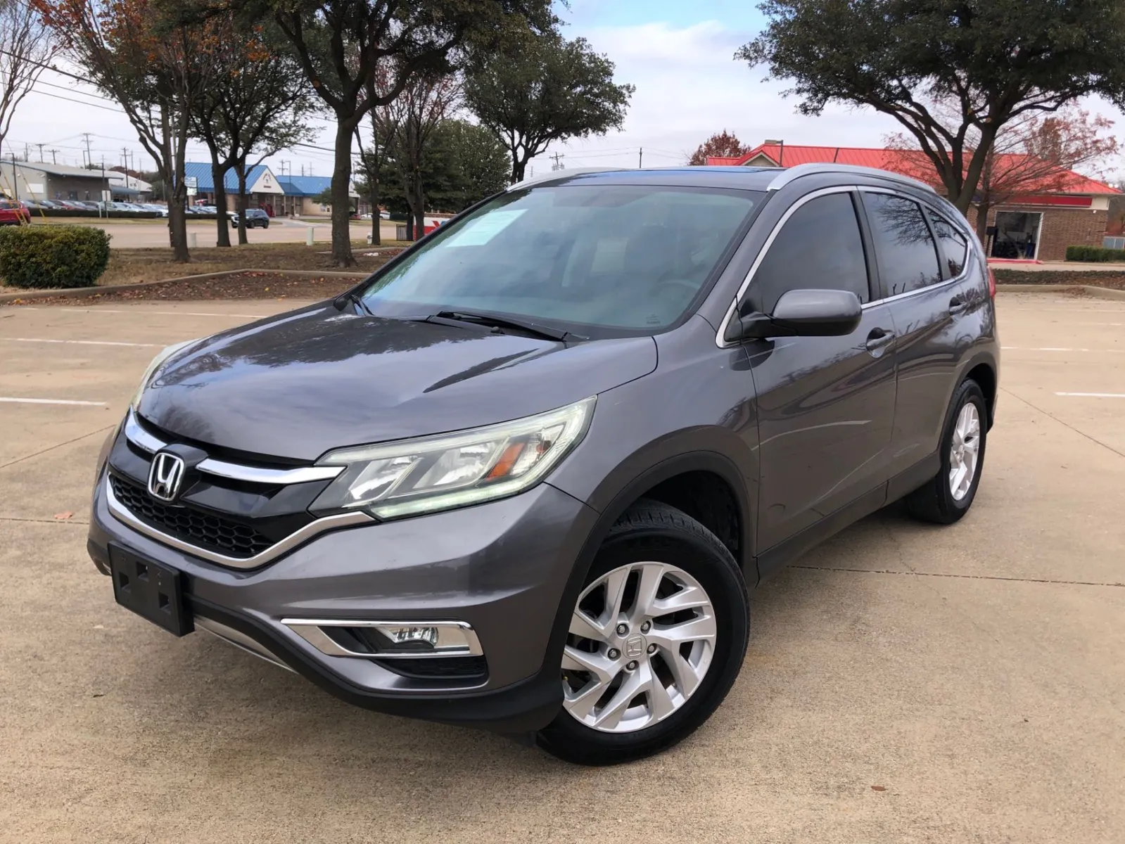 Gray 2015 HONDA CR-V EX-L for sale in Fort Worth, TX