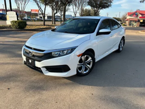 White 2016 HONDA CIVIC LX for sale in Fort Worth, TX