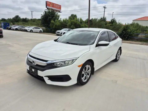 White 2016 HONDA CIVIC LX for sale in Fort Worth, TX