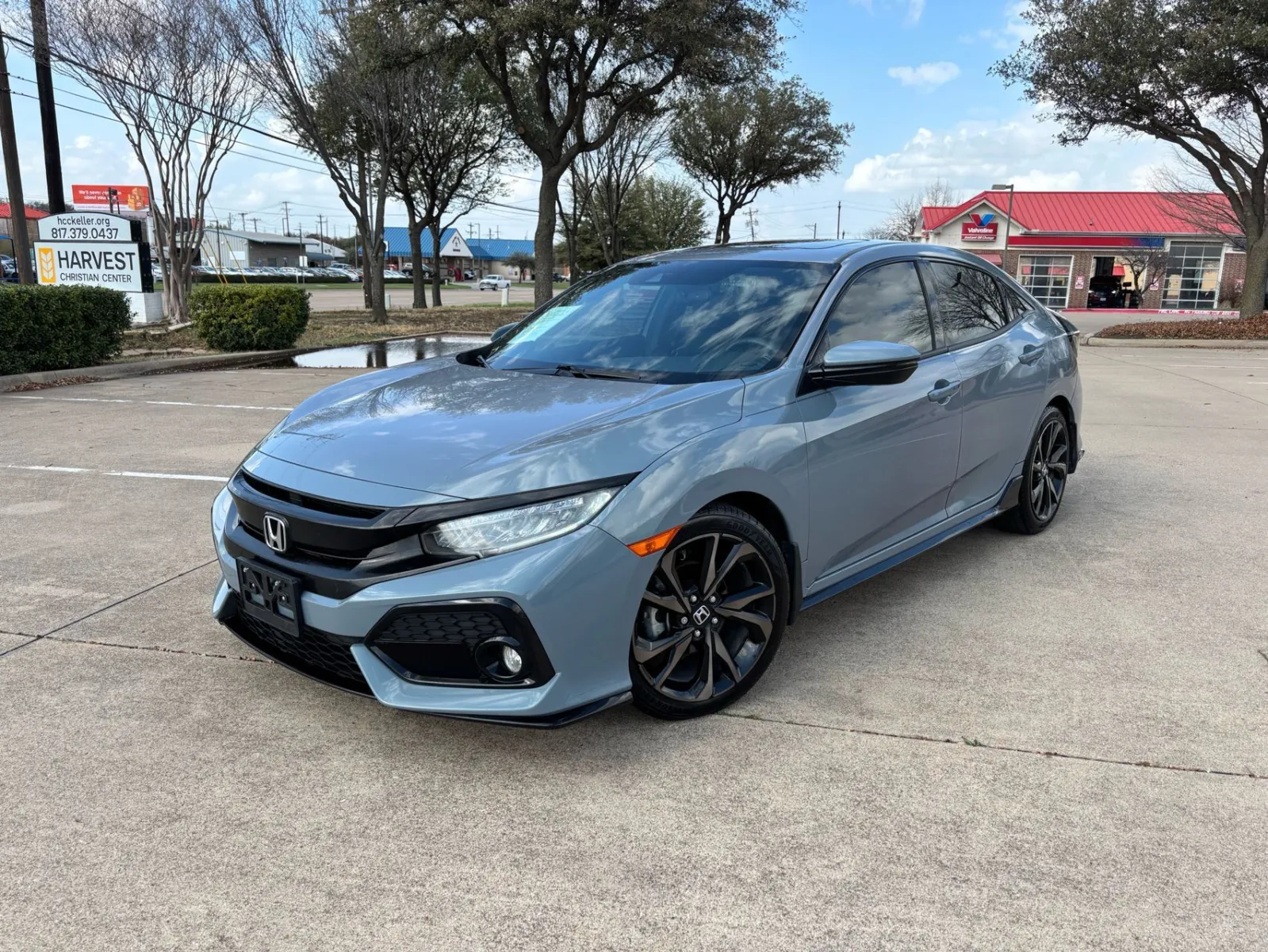 Gray 2019 HONDA CIVIC SPORT TOURING for sale in Fort Worth, TX