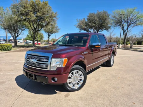 Red 2009 FORD F-150 PLATINUM for sale in Fort Worth, TX