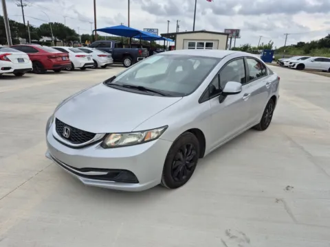 Silver 2013 HONDA CIVIC LX for sale in Fort Worth, TX