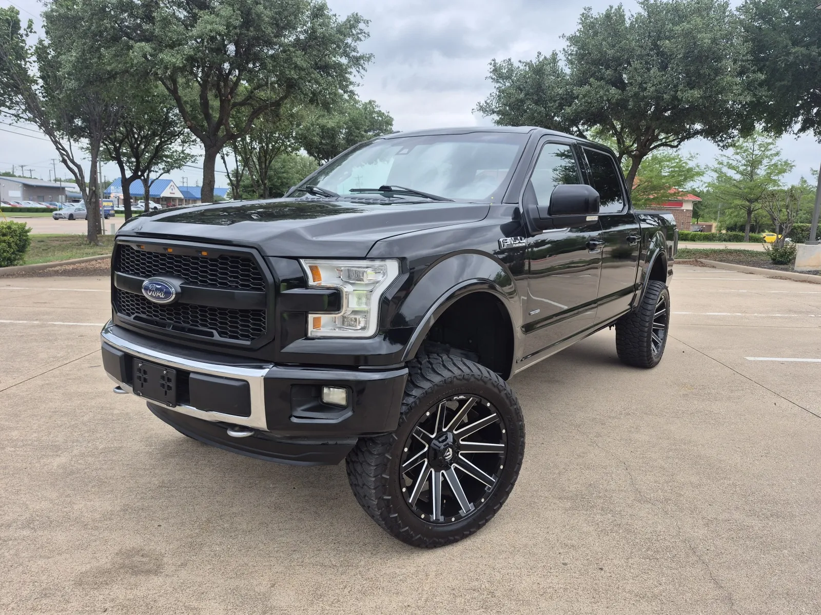 Black 2015 FORD F-150 PLATINUM for sale in Fort Worth, TX