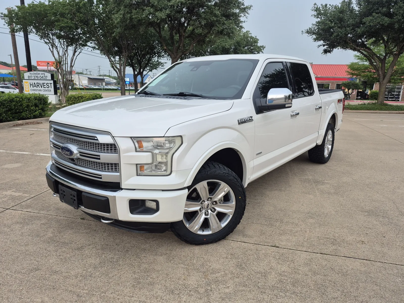 White 2016 FORD F-150 PLATINUM for sale in Fort Worth, TX