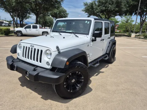 White 2015 JEEP WRANGLER UNLIMI SPORT for sale in Fort Worth, TX