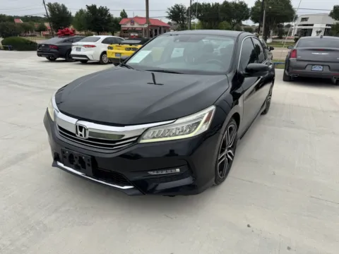 Black 2017 HONDA ACCORD TOURING for sale in Fort Worth, TX