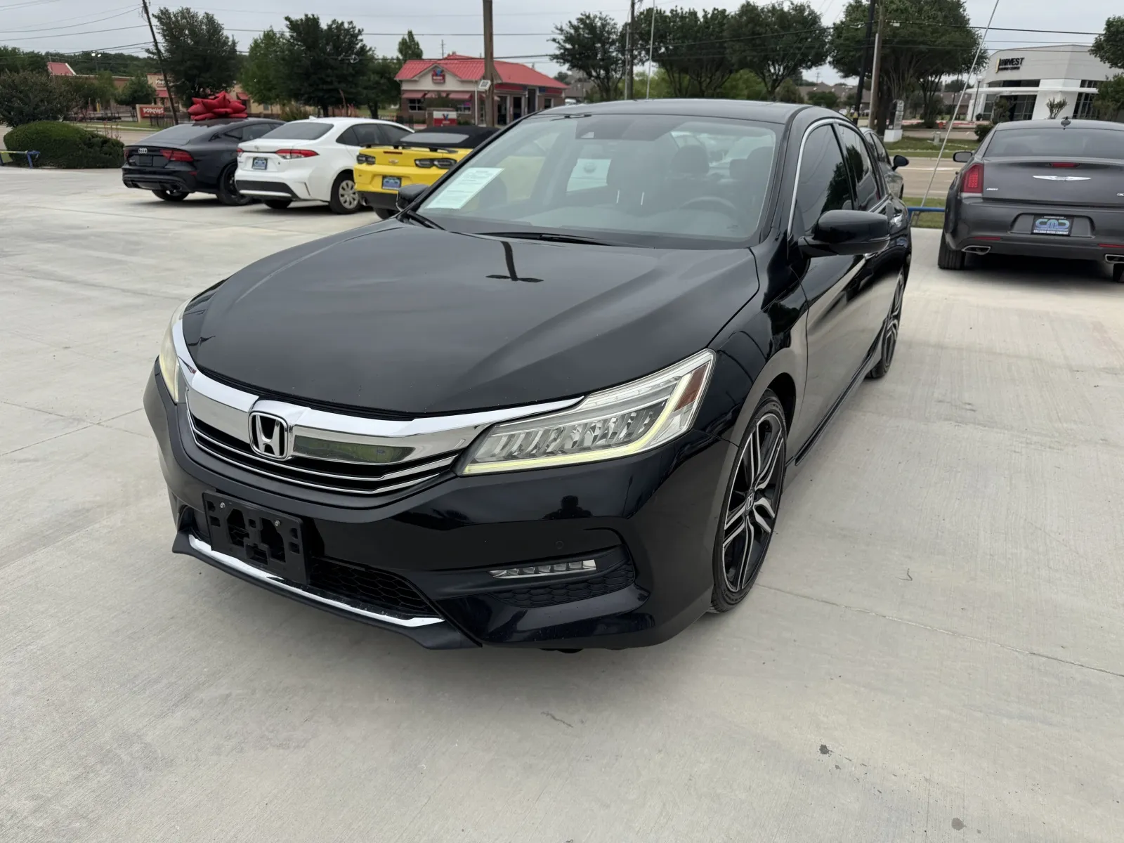 Black 2017 HONDA ACCORD TOURING for sale in Fort Worth, TX