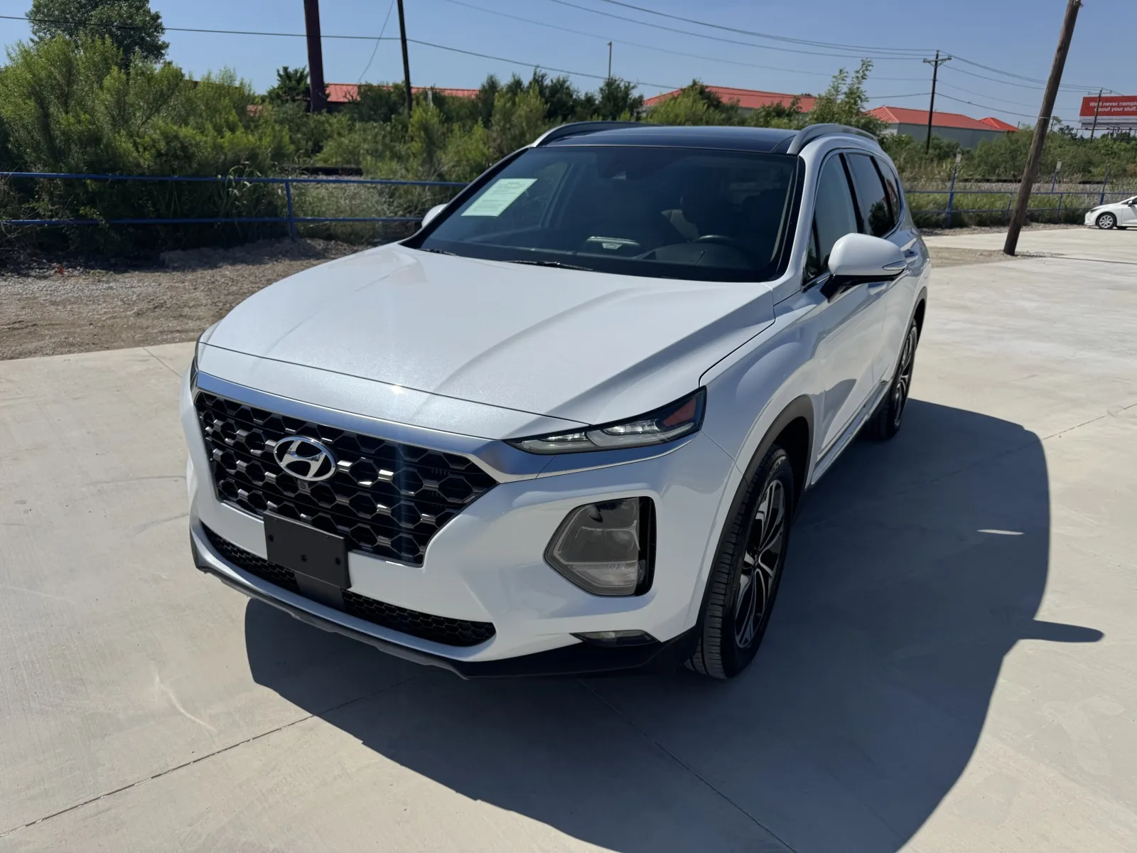 White 2019 HYUNDAI SANTA FE ULTIMATE for sale in Fort Worth, TX