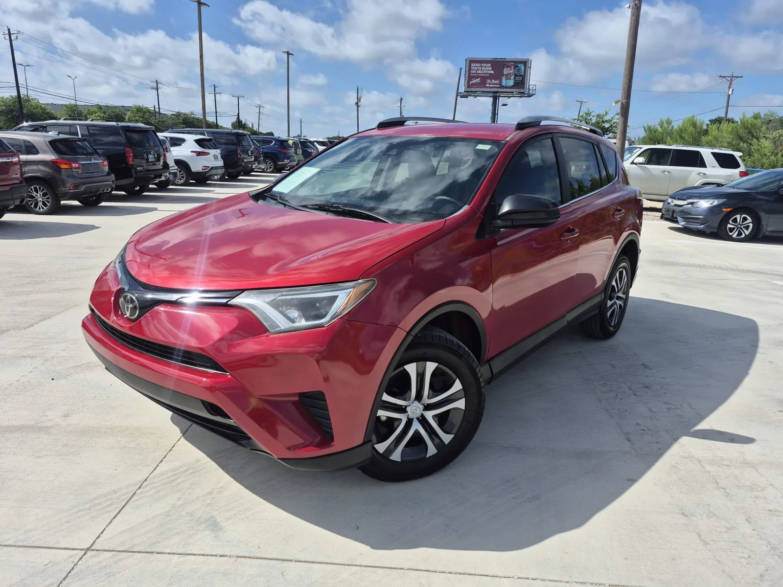 Red 2017 TOYOTA RAV4 LE for sale in Fort Worth, TX