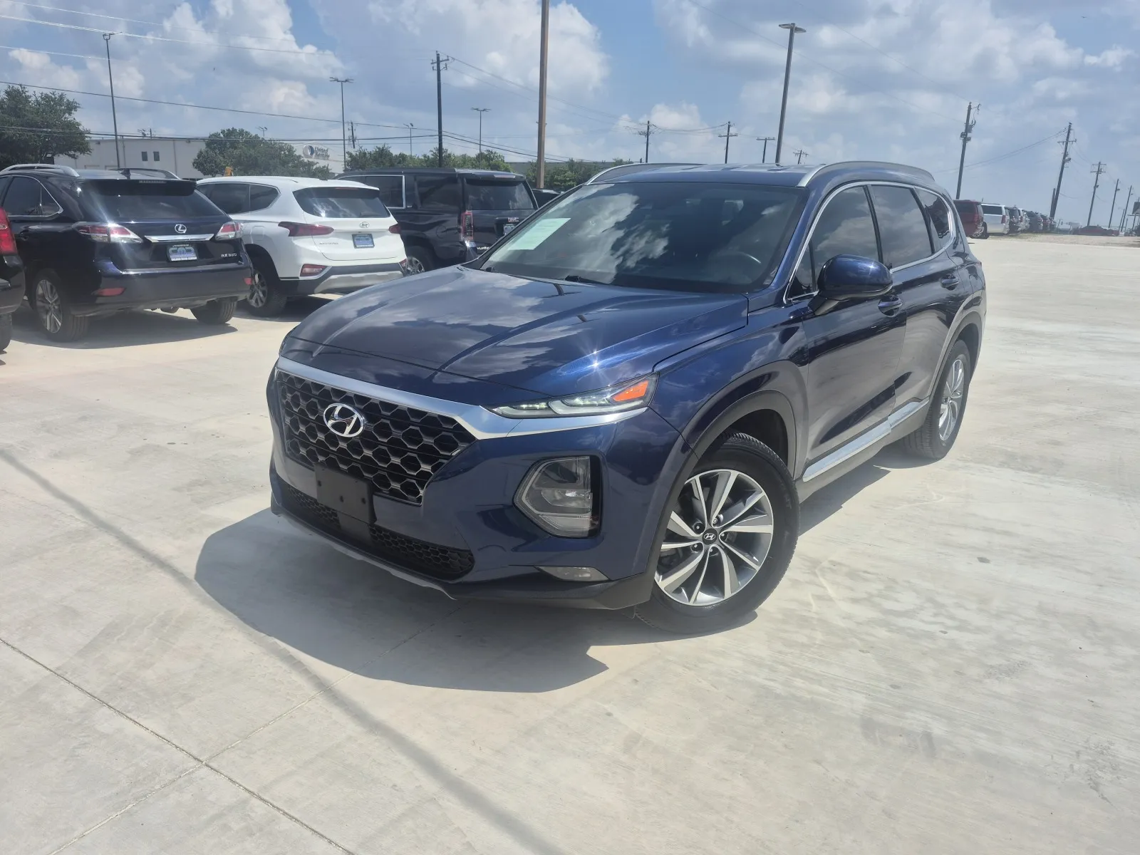 Blue 2020 HYUNDAI SANTA FE SEL for sale in Fort Worth, TX