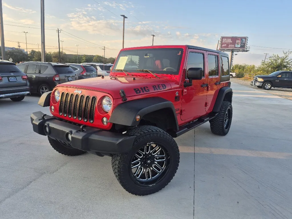 Red 2015 JEEP WRANGLER UNLIMI SPORT for sale in Fort Worth, TX