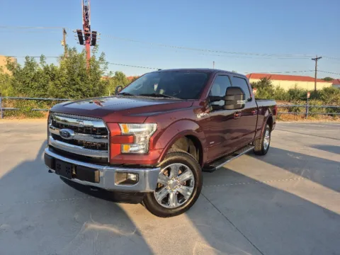Red 2016 FORD F-150 LARIAT for sale in Fort Worth, TX