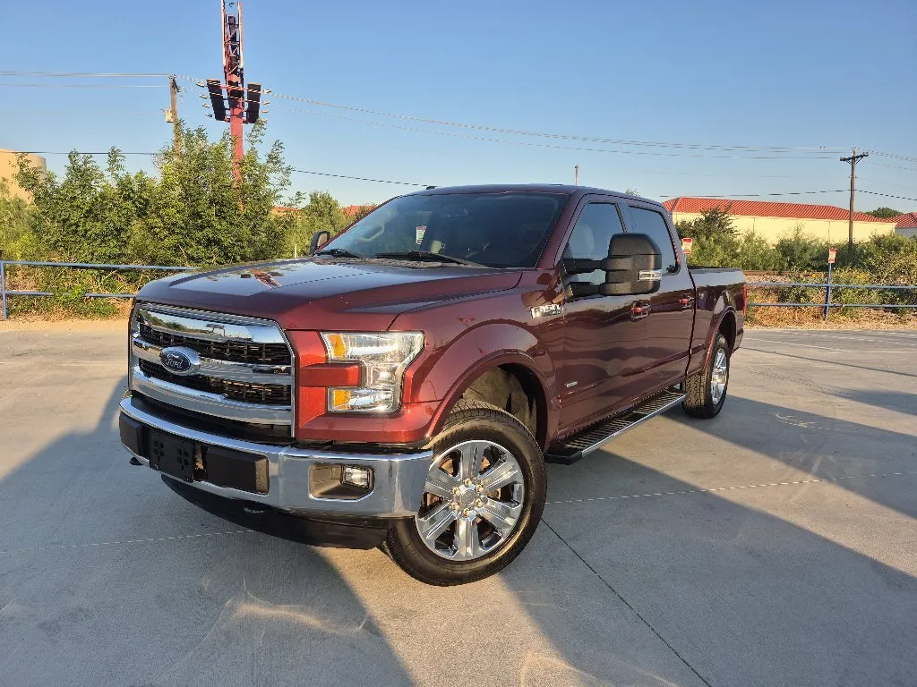 Red 2016 FORD F-150 LARIAT for sale in Fort Worth, TX