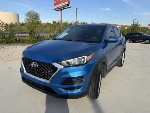 Blue 2021 HYUNDAI TUCSON SE for sale in Fort Worth, TX