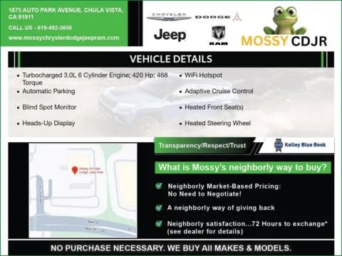 Another view of 2026 Jeep Grand Wagoneer Limited Reserve for sale in Chula Vista, CA at Mossy Chrysler Dodge Jeep Ram