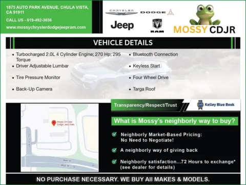 Another view of 2020 Jeep Wrangler Unlimited Sport for sale in Chula Vista, CA at Mossy Chrysler Dodge Jeep Ram