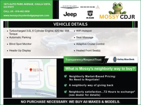 Another view of 2026 Jeep Grand Wagoneer L Summit Reserve for sale in Chula Vista, CA at Mossy Chrysler Dodge Jeep Ram