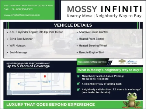 Another view of 2023 INFINITI QX60 Sensory for sale in Chula Vista, CA at Mossy Chrysler Dodge Jeep Ram