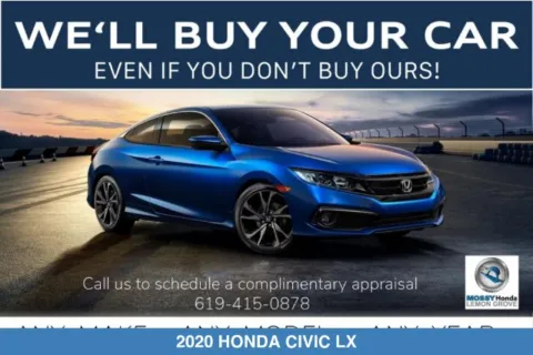 More photos of 2020 Honda Civic LX at Mossy Chrysler Dodge Jeep Ram, CA