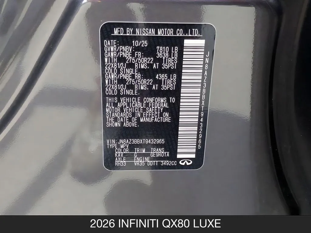2026 INFINITI QX80 Luxe - Photo 28