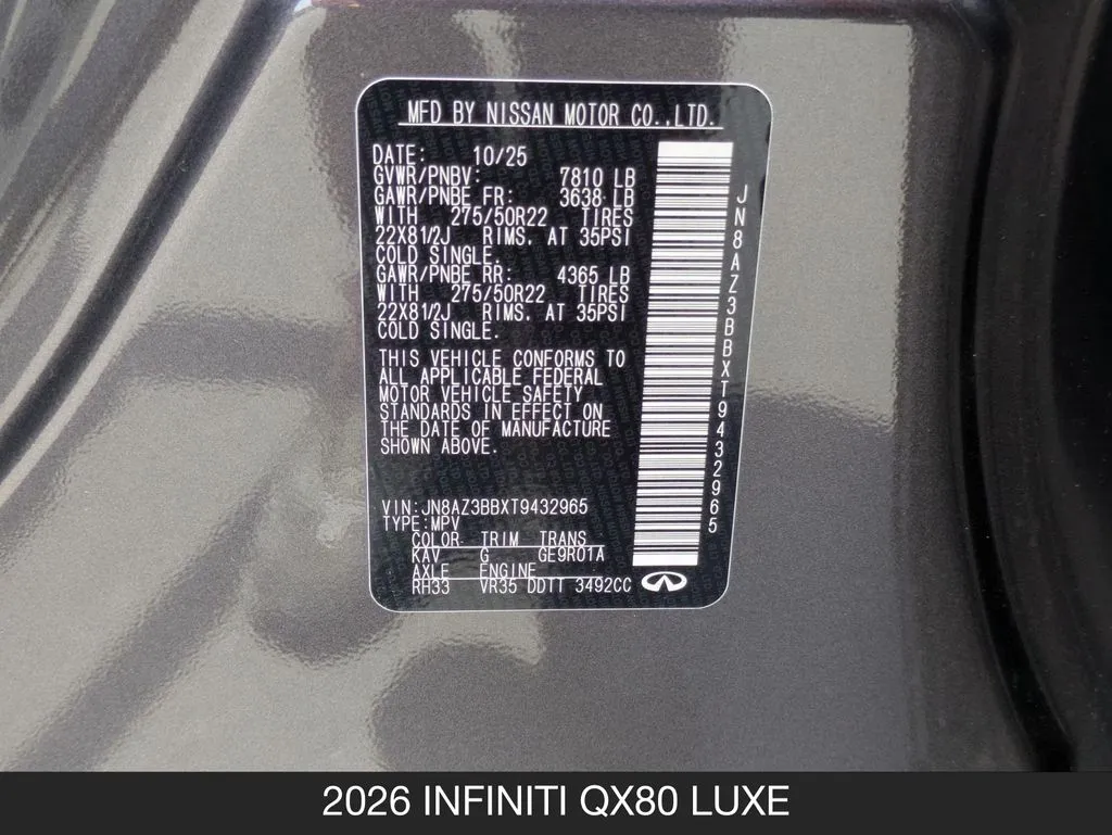 2026 INFINITI QX80 Luxe - Photo 27