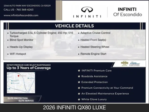 More photos of 2026 INFINITI QX80 LUXE at INFINITI of Kearny Mesa, CA