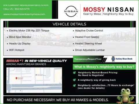 Another view of 2024 Nissan Ariya EVOLVE+ for sale in San Diego, CA at INFINITI of Kearny Mesa