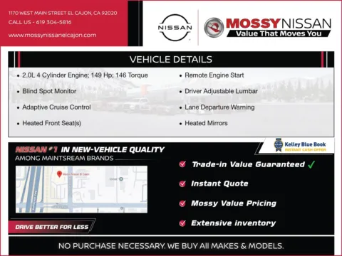 Another view of 2021 Nissan Sentra SV for sale in El Cajon, CA at Mossy Nissan El Cajon
