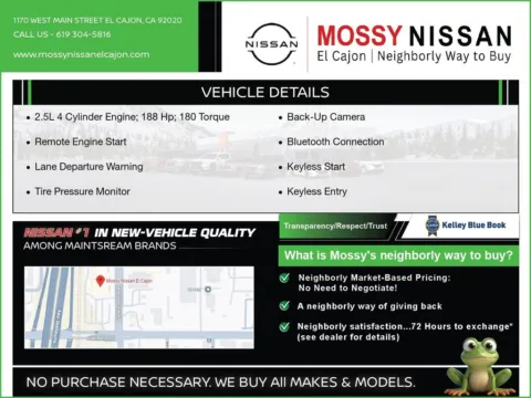 Another view of 2021 Nissan Altima 2.5 S for sale in El Cajon, CA at Mossy Nissan El Cajon