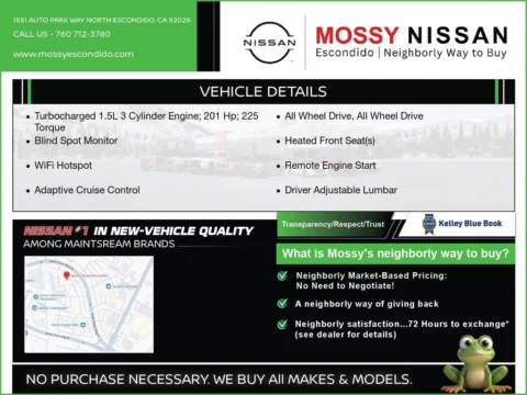 Another view of 2026 Nissan Rogue Rock Creek for sale in Escondido, CA at Mossy Nissan Escondido