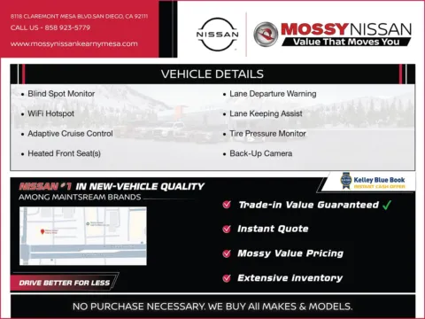 Another view of 2026 Nissan LEAF SV+ for sale in San Diego, CA at Mossy Nissan Kearny Mesa