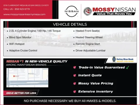 Another view of 2026 Nissan Sentra SL for sale in San Diego, CA at Mossy Nissan Kearny Mesa