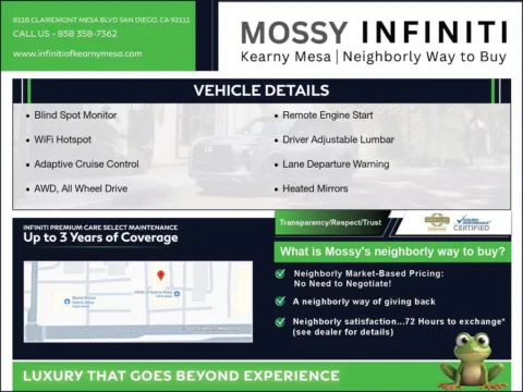 Another view of 2025 INFINITI QX50 PURE for sale in San Diego, CA at Mossy Nissan Kearny Mesa